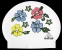 : White Cap Multi-Colored Flowers