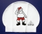 : Santa In Suit-Red & Black On White