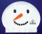 : Snowman-Black & Orange On White